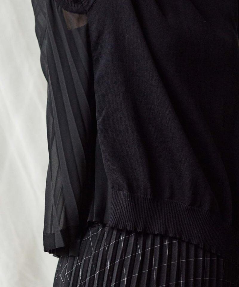 ◯ニット×プリーツ ノースリーブプルオーバー（cardo fabrica）