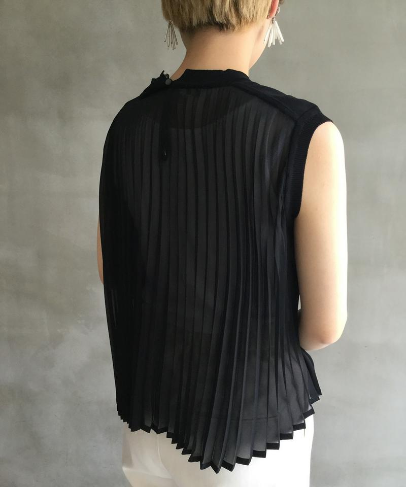 ◯ニット×プリーツ ノースリーブプルオーバー（cardo fabrica）