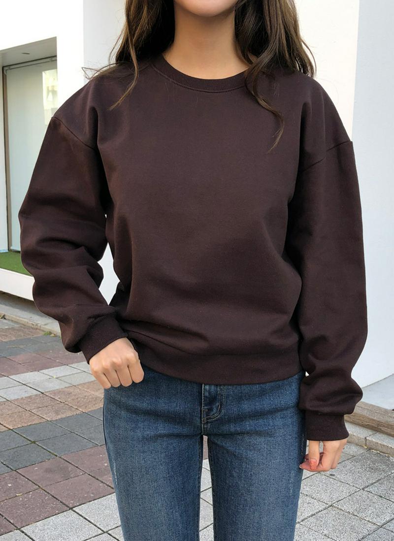 裏起毛ベーシックスウェットシャツ