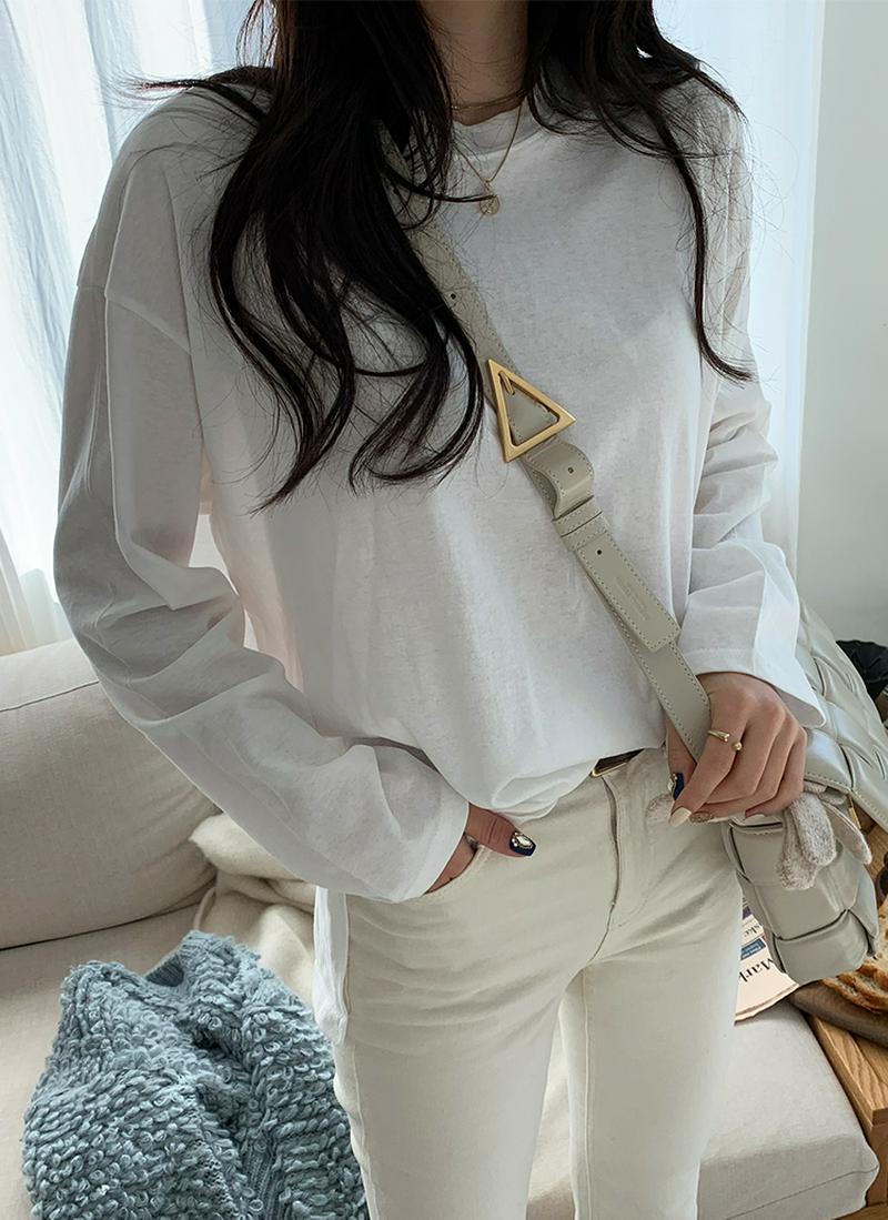 ベーシックコットン長袖Tシャツ