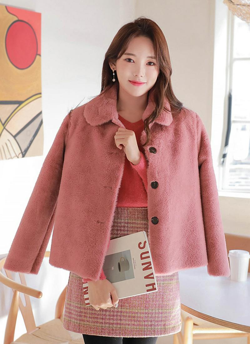 フェイクファーカラージャケット