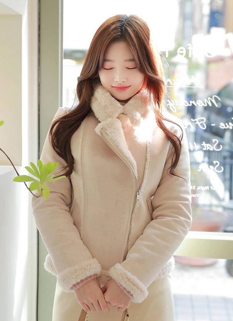 ネックベルトフェイクムートンジャケット