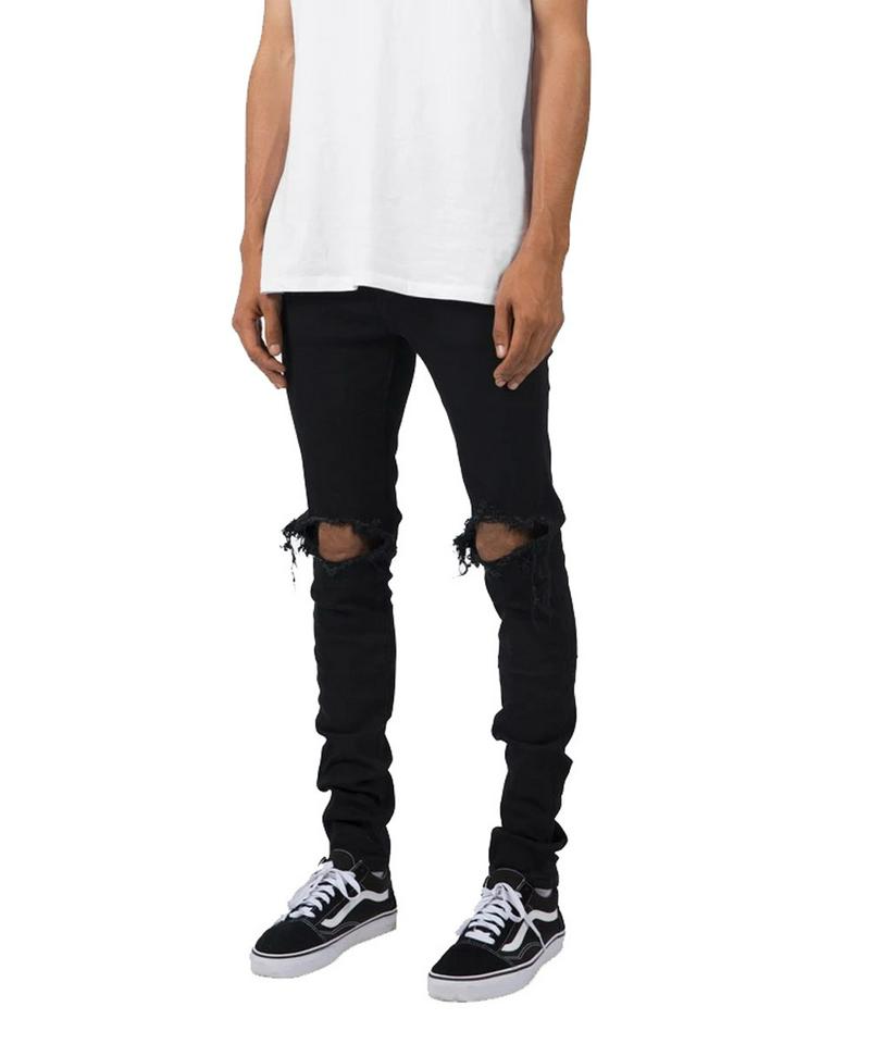10％offクーポン配布中◆mnml ミニマル メンズ パンツ X1 STRETCH DENIM BLACK ブラック ボトムス