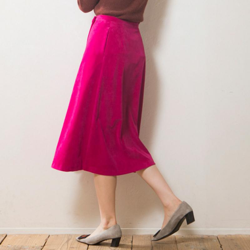 コーデュロイラップスカート