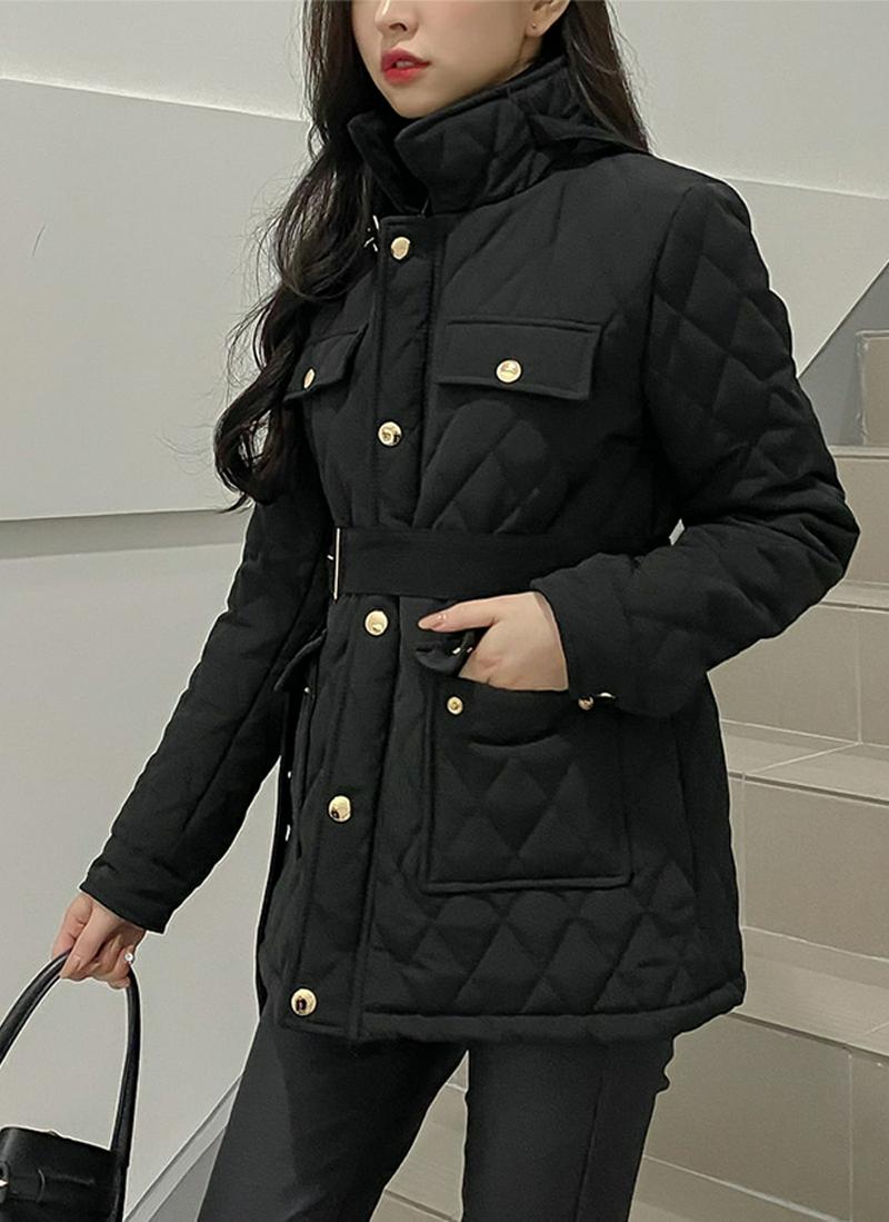 ベルティッドキルティングジャケット