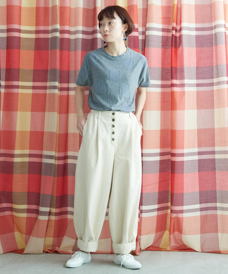 リサイクルコットン　デニム　だぼパンツ（Lene non finito）