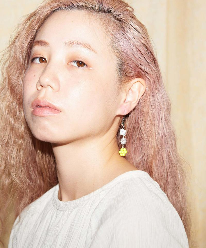 ○カラフルビーズちょうちんピアス