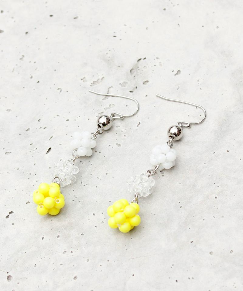 ○カラフルビーズちょうちんピアス