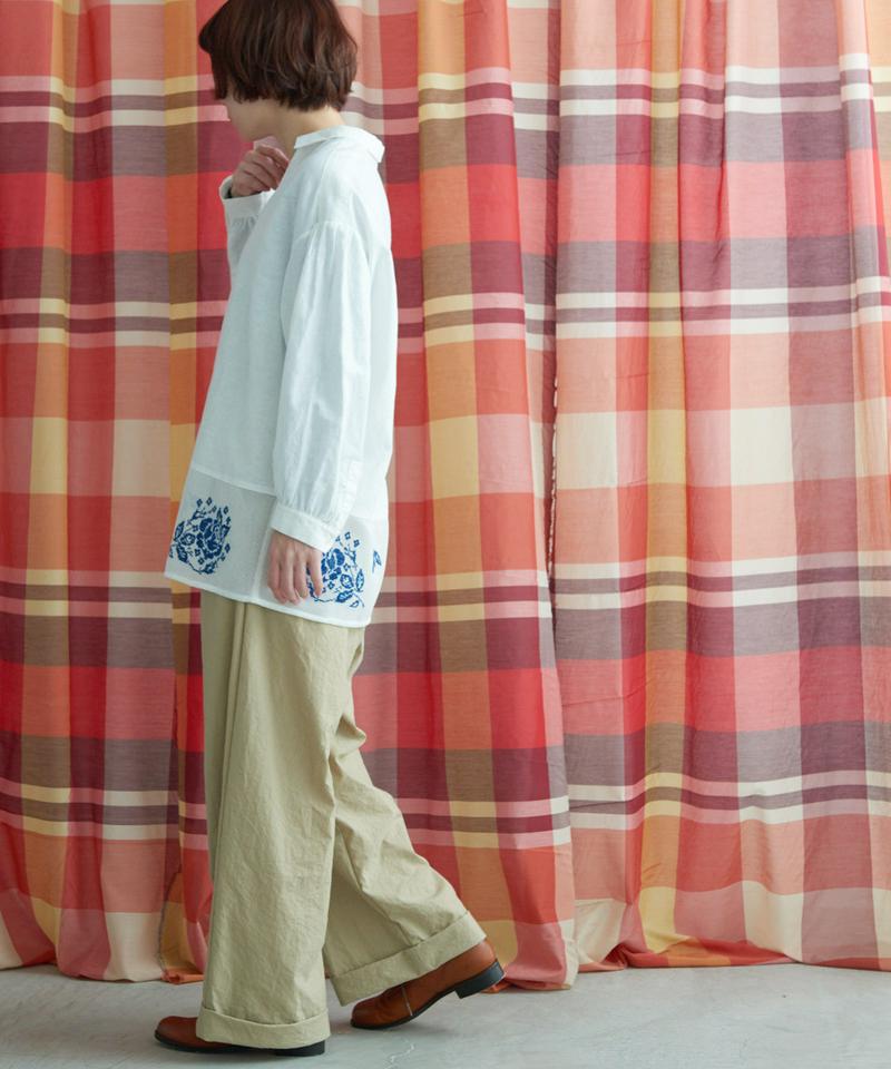 ○メッシュクロスステッチ　スキッパーシャツ（Lene non finito）