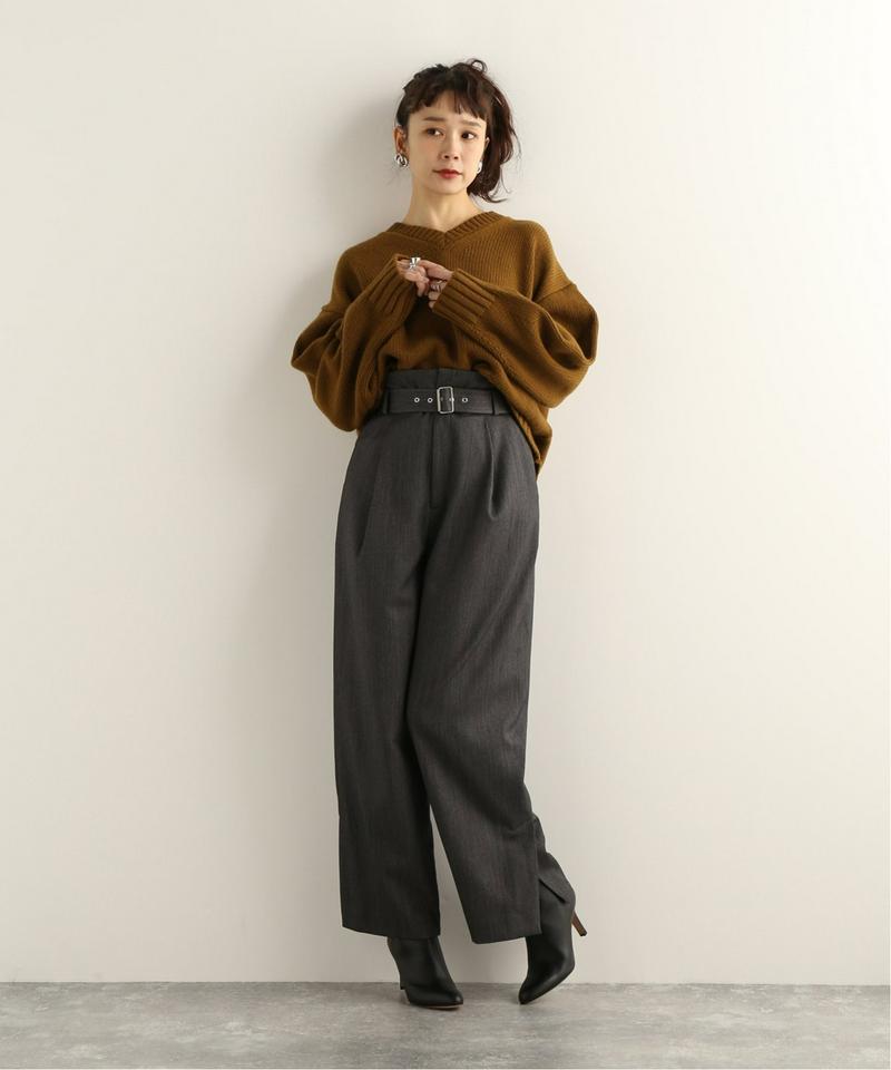 【NEU】ウールチノタックストレートパンツ
