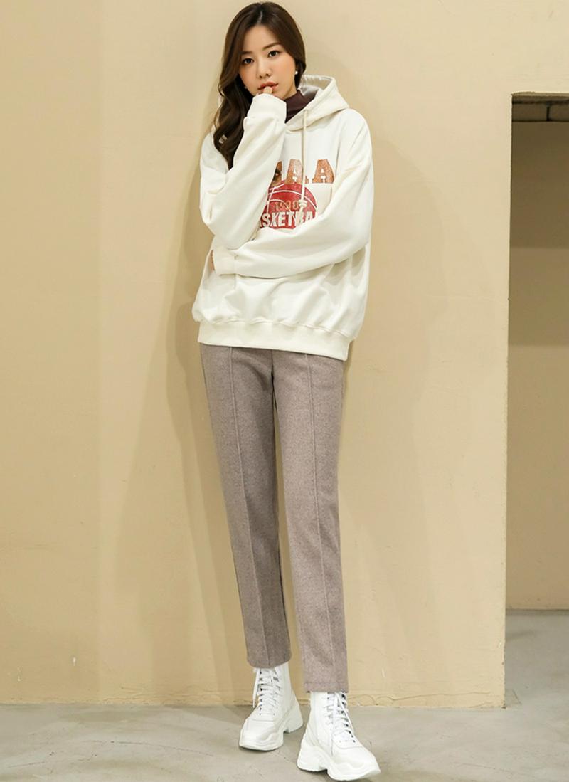 メルトン風ウエストゴムパンツ