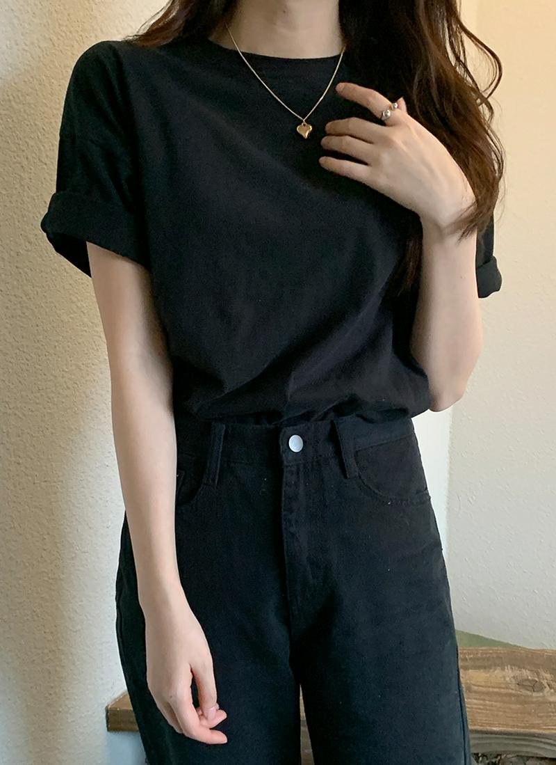 半袖ピーチ起毛Tシャツ