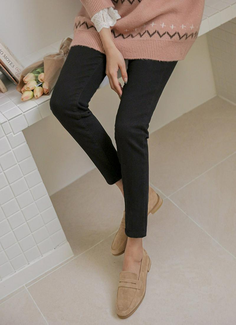 裏起毛スキニーフィットパンツ