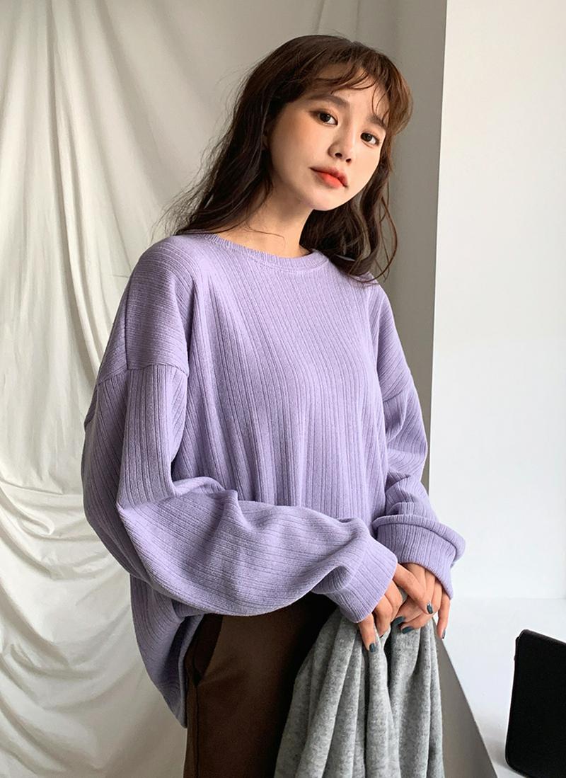 裏起毛ルーズリブTシャツ・全3色
