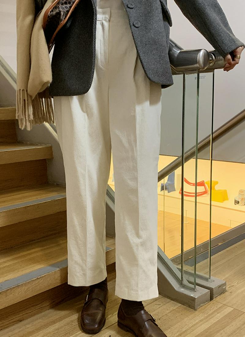 ワイドストレートコーデュロイパンツ