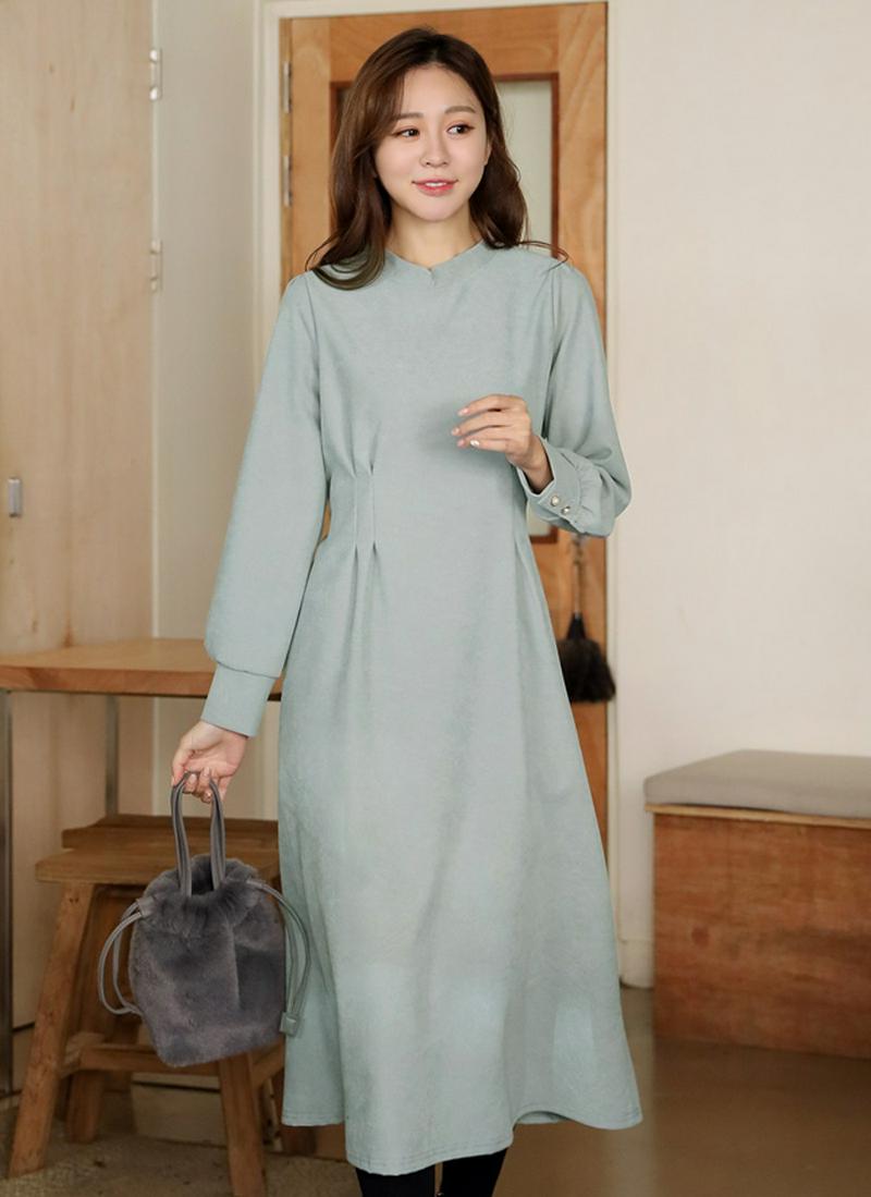 ウエストタックフレアワンピース