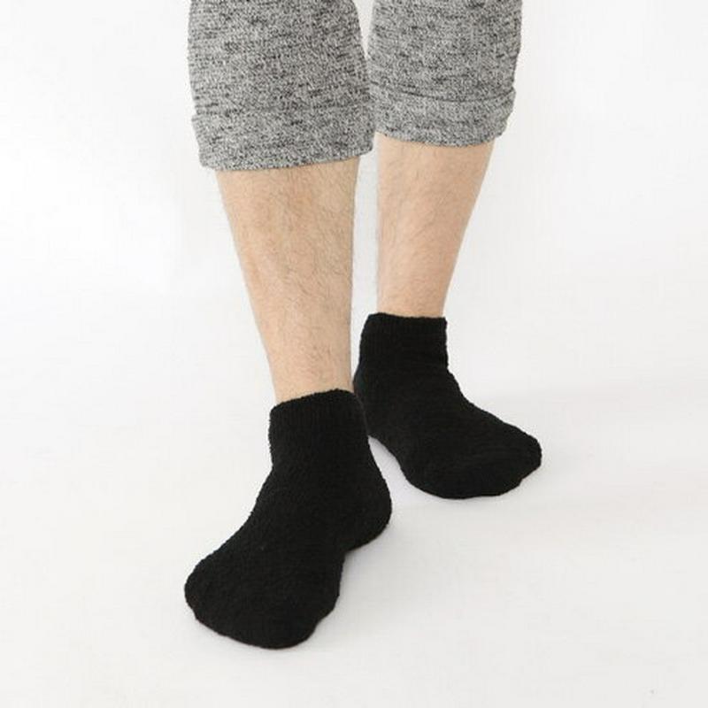 【あす楽】【公式 Tabio MEN】 メンズ ローゲージブークレスニーカー用ソックス / 靴下屋 靴下 タビオメン タビオ くつ下 くるぶし メンズ スニーカー丈 カジュアル 黒 父の日ギフト 日本製 2406de