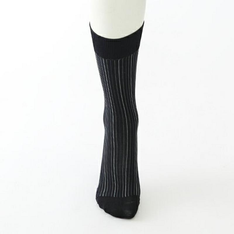 【あす楽】【Tabio MEN】 メンズ リンクスボス千筋ストライプソックス 27〜28cm / 靴下屋 靴下 タビオ くつ下 クルー ビジネス メンズ 大きいサイズ Lサイズ 日本製 父の日 2206mka