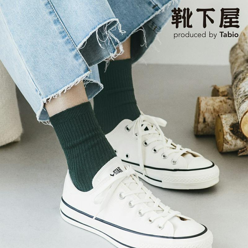 【あす楽】【靴下屋】 毛混 2x2リブ ソックス / 靴下 タビオ Tabio くつ下 クルー レディース 日本製 1912ka