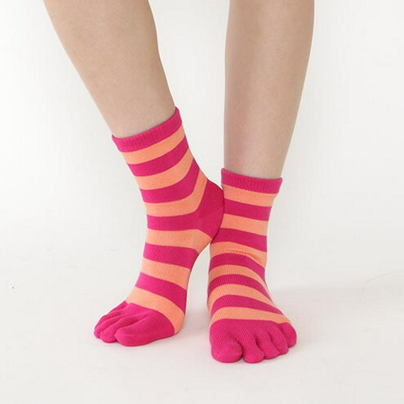 【あす楽】【Tabio】 五本指ボーダーソックス / 靴下屋 靴下 タビオ くつ下 レディース 五本指ソックス 五本指靴下 5本指ソックス 5本指靴下 日本製 2206sl