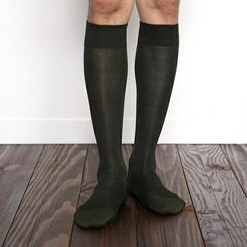 【あす楽】【公式 Tabio MEN】 メンズ 絹×綿 パイルバンナー ロングホーズ / 靴下屋 靴下 タビオメン タビオ Tabio くつ下 ビジネスソックス ビジネス ソックス ハイソックス シルク 紳士 日本製