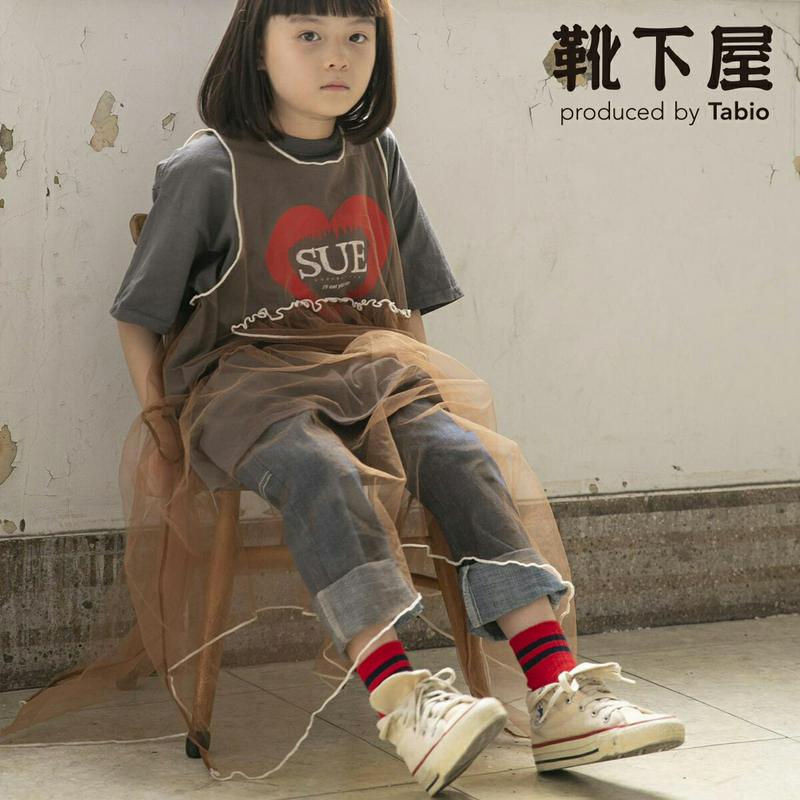 【全品送料無料～6/26 09:59迄】【あす楽】【公式 靴下屋】 キッズ コットン リブ 2本ライン ショートソックス 16～18cm / 靴下 タビオ Tabio くつ下 ショート キッズ 子供 子供用靴下 日本製