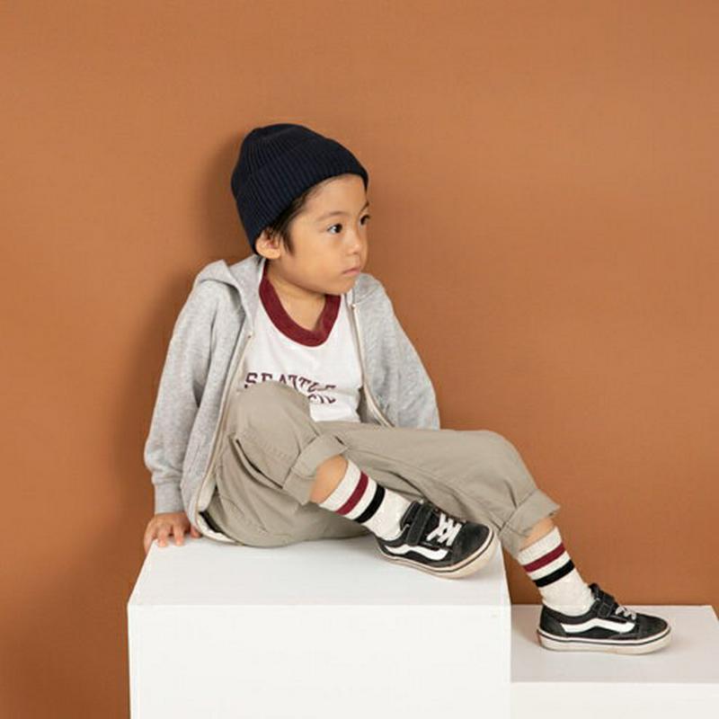 【全品送料無料～6/26 09:59迄】【あす楽】【公式 靴下屋】 キッズ 2本ラインショートソックス 19～21cm / 靴下 タビオ Tabio くつ下 ショート キッズ 子供 子供用靴下 日本製