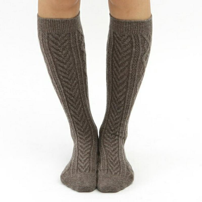 【あす楽】【靴下屋】 ウールダイヤケーブルハイソックス / 靴下 タビオ Tabio くつ下 ハイ レディース 日本製