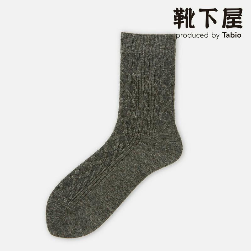 【あす楽】【Tabio】 ケーブル ロークルーソックス / 靴下屋 靴下 タビオ くつ下 ショート レディース 日本製