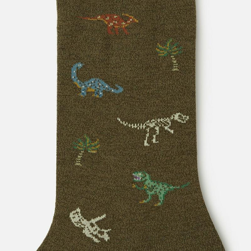 【あす楽】【Tabio MEN】 メンズ 恐竜柄ソックス / 靴下屋 靴下 タビオ くつ下 クルー メンズ 日本製 父の日 2206mka