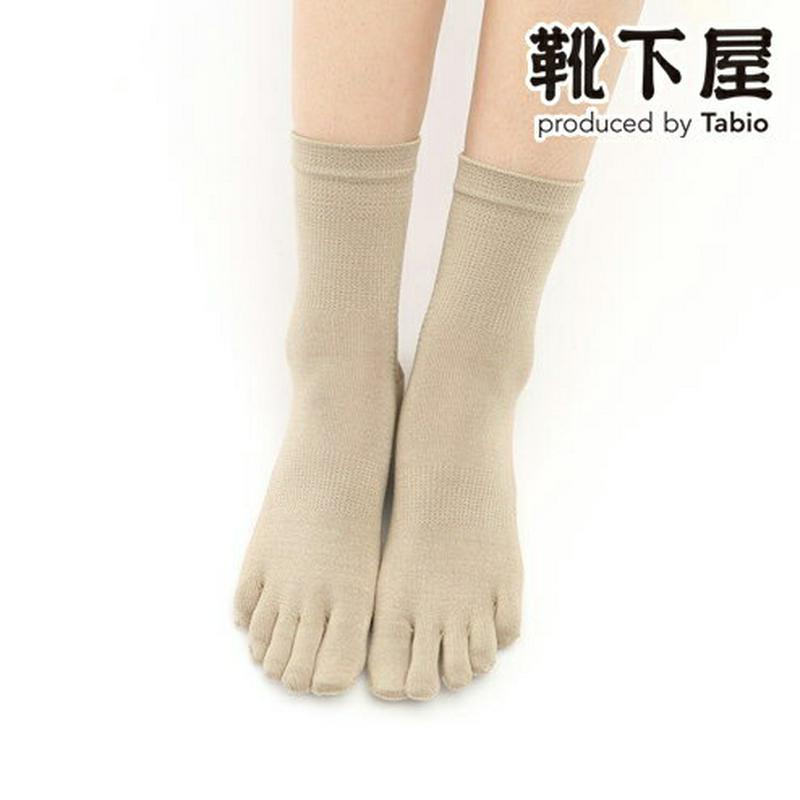 【あす楽】【TABIO LEG LABO】 しっとり絹の5本指ソックス24〜26cm【気持ちいいシルクの靴下】 / 靴下屋 靴下 タビオ くつ下 5本指 五本指 5本指靴下 五本指靴下 クルー シルク 絹 カテキン 消臭 レディース 大きいサイズ Lサイズ 日本製