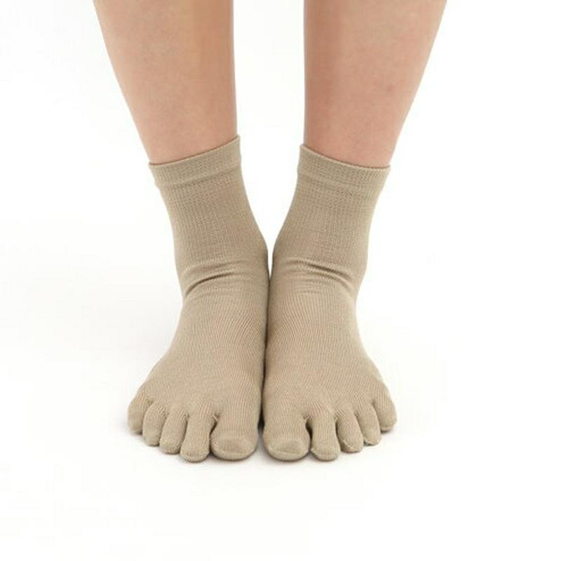 【あす楽】【TABIO LEG LABO】 しっとり絹の5本指ソックス24〜26cm【気持ちいいシルクの靴下】 / 靴下屋 靴下 タビオ くつ下 5本指 五本指 5本指靴下 五本指靴下 クルー シルク 絹 カテキン 消臭 レディース 大きいサイズ Lサイズ 日本製