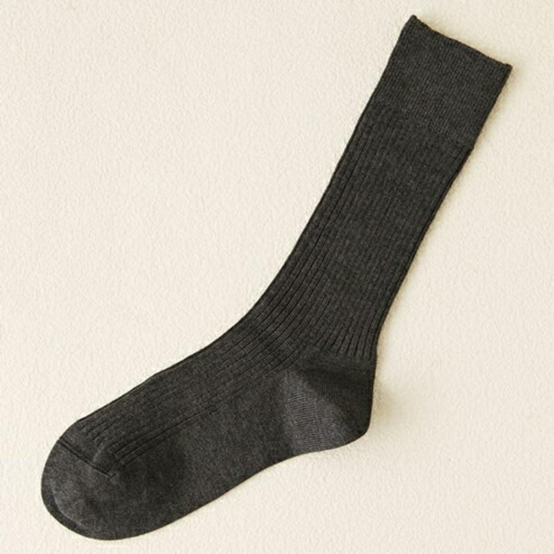 【あす楽】【Tabio MEN】 メンズさらりとした2×2リブソックス23〜25cm チャコールモク / 靴下屋 靴下 タビオ Tabio くつ下 メンズ 日本製 ¬