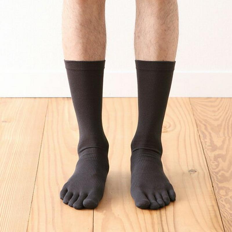 【あす楽】【Tabio MEN】 メンズ 消臭・速乾デオセル五本指ビジネスソックス27cm〜29cm / 靴下屋 靴下 タビオ 