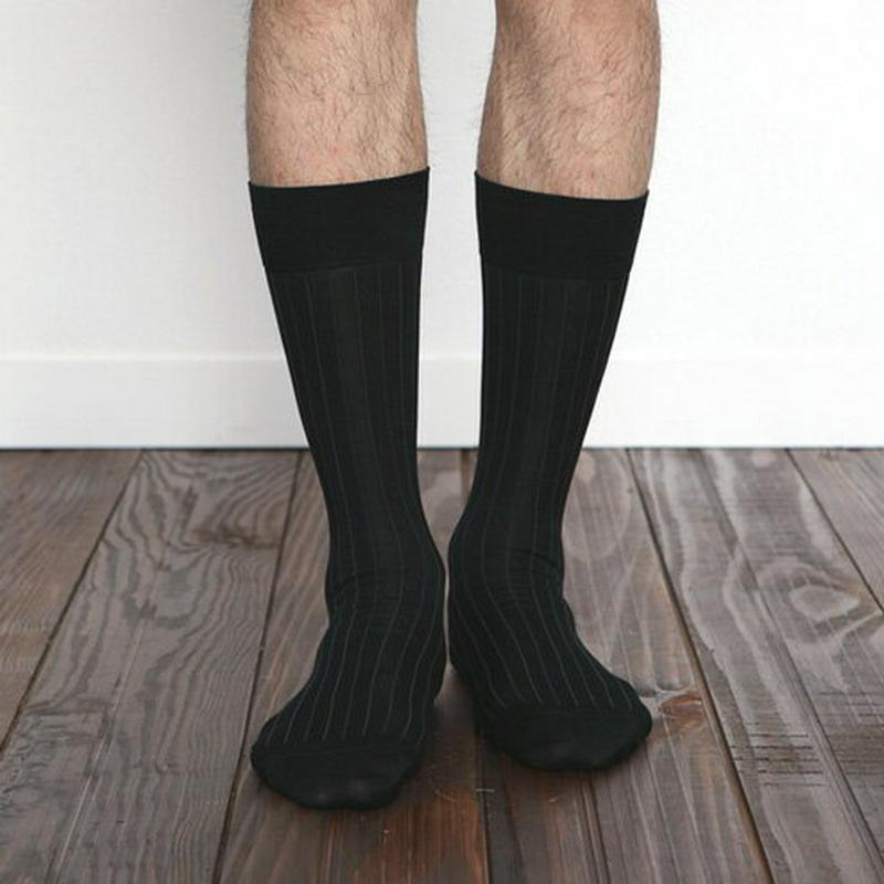 【あす楽】【Tabio MEN】 メンズ チョークストライプソックス 23〜25cm / 靴下屋 靴下 タビオ くつ下 Sサイズ メンズ 日本製 父の日 2206mka