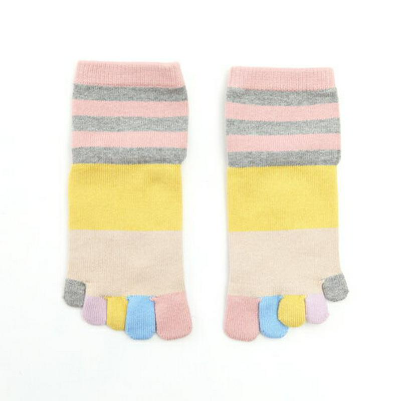 【あす楽】【靴下屋】 キッズ パネルボーダー5本指ソックス19～21cm / 靴下 タビオ Tabio くつ下 ショート 五本指 5本指 五本指靴下 5本指靴下 キッズ 子供 子供用靴下 日本製