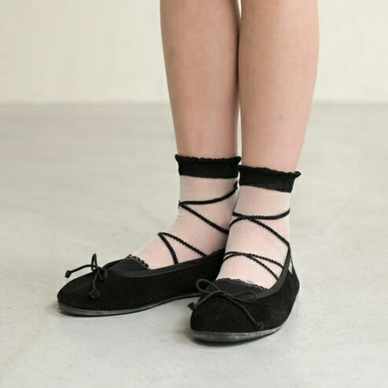 【全品送料無料~6/26 09:59迄】【あす楽】【公式 靴下屋】 キッズ レースアップ シアー ショートソックス 19~21cm / 靴下 タビオ Tabio くつ下 シアーソックス ショート ソックス ジュニア 子供 子供用靴下 クリアー 透け シースルー チュール 黒 日本製