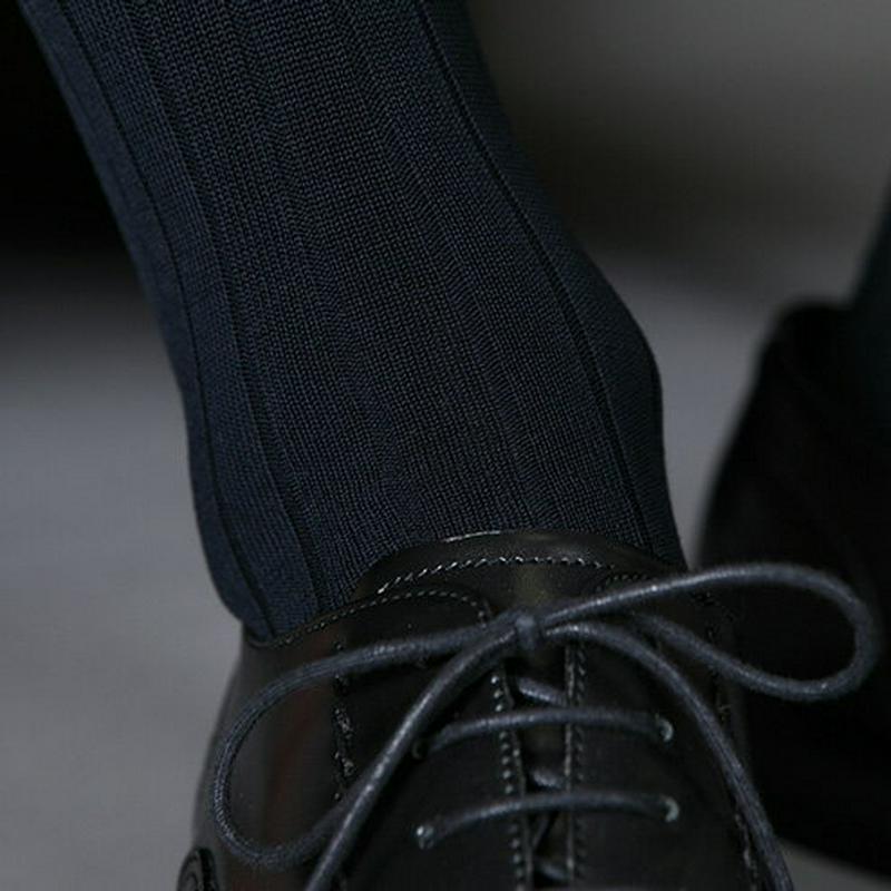 【あす楽】【Tabio MEN】 メンズ9×2つやリブビジネスソックス 23〜24cm ノウコン 紺　ネイビー / 靴下屋 靴下