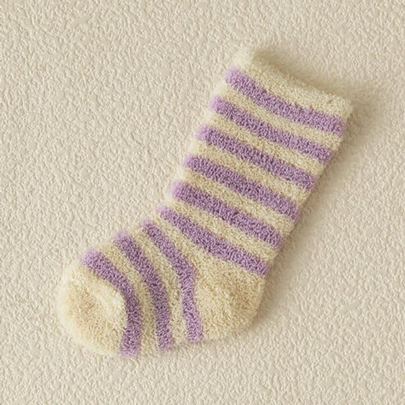 【あす楽】【靴下屋】 ベビーボーダーハイソックス クリーム ベージュ / 靴下 タビオ Tabio くつ下 ベビー 子供 子供用靴下 出産祝い 日本製 ¬¬