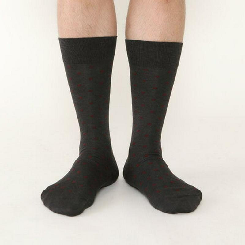 【あす楽】【Tabio MEN】 メンズ メランジ　ポルカドットソックス / 靴下屋 靴下 タビオ くつ下 メンズ 日本製