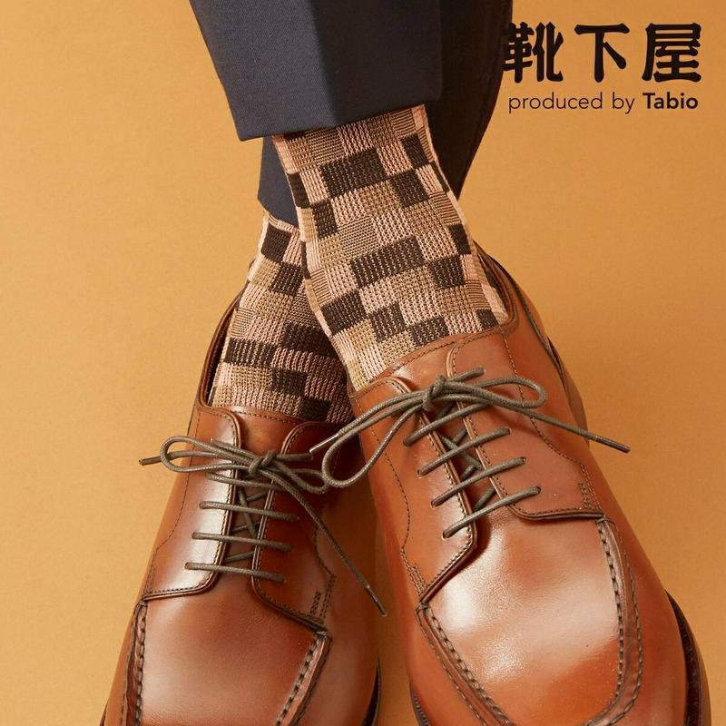 【あす楽】【Tabio MEN】 メンズ リンクス ブロックソックス / 靴下屋 靴下 タビオ くつ下 クルー メンズ 日本製