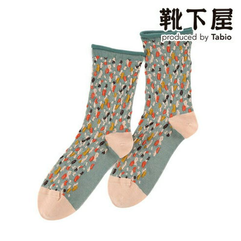 【全品送料無料★〜6/11 23:59迄】【あす楽】【Tabio】 ロールフロートランダムソックス / 靴下屋 靴下 タビオ くつ下 ショート レディース 日本製