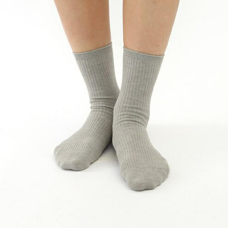 【あす楽】【靴下屋】 NEW2×2リブソックス24〜26cm / 靴下 タビオ Tabio くつ下 クルー レディース 大きいサイズ Lサイズ 日本製