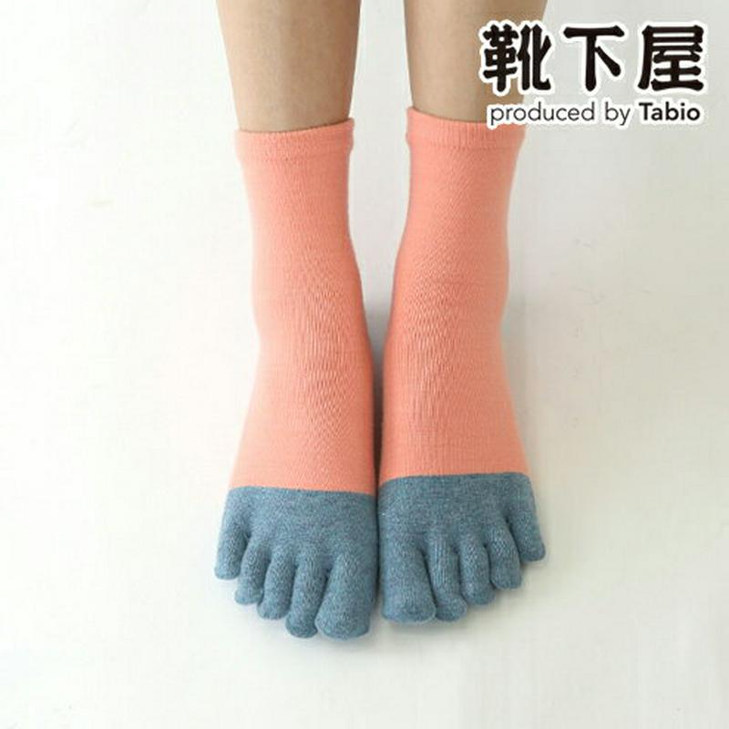 【あす楽】【靴下屋】 2面切り替え5本指ソックス / 靴下 タビオ Tabio くつ下 レディース 日本製