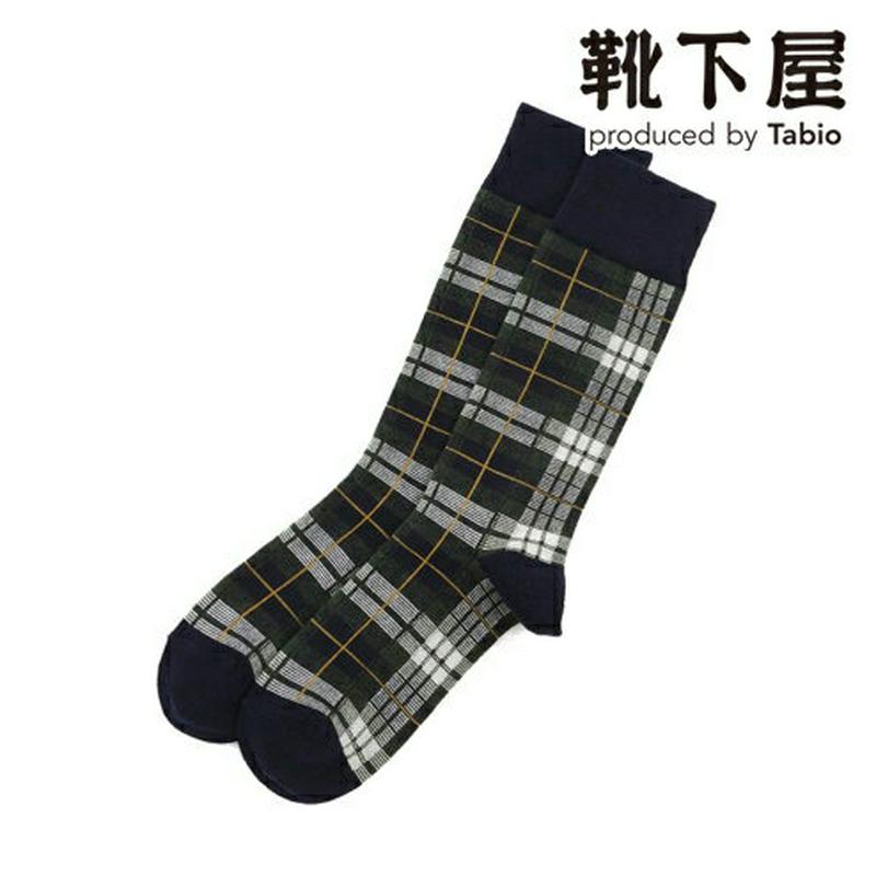 【全品送料無料★〜12/26 23:59迄】【あす楽】【Tabio MEN】 メンズウールタータンチェックソックス / 靴下屋 靴下 タビオ Tabio くつ下 クルー メンズ 日本製 2012ka