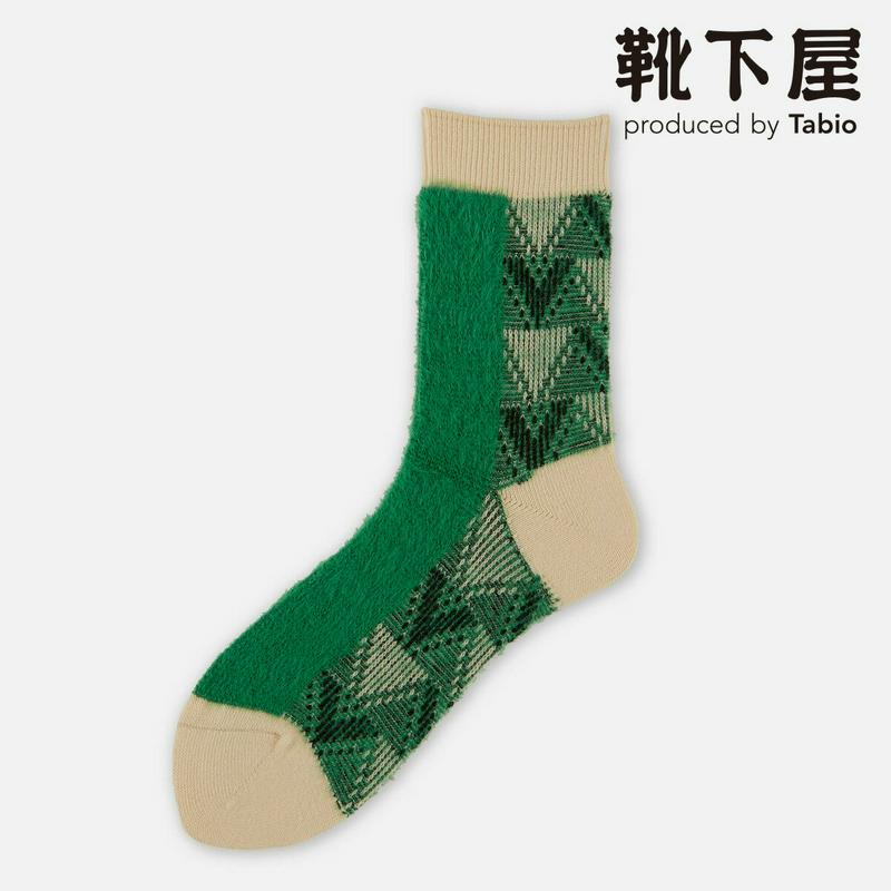 【あす楽】【Tabio】 フロント モール ジャカード ロークルーソックス / 靴下屋 靴下 タビオ くつ下 ショート レディー