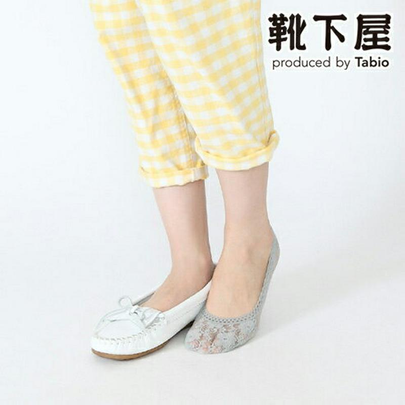 【あす楽】【靴下屋】 ストレッチレース花柄カバーソックス24〜26cm / 靴下 タビオ Tabio くつ下 レディース フットカバー 大きいサイズ Lサイズ 日本製 2306de2