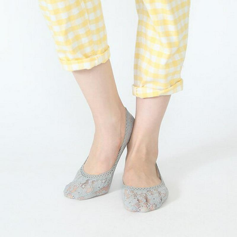 【あす楽】【靴下屋】 ストレッチレース花柄カバーソックス24〜26cm / 靴下 タビオ Tabio くつ下 レディース フットカバー 大きいサイズ Lサイズ 日本製 2306de2