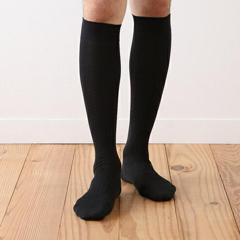 【あす楽】【Tabio MEN】 メンズ ピンドット ビジネス ロングホーズ 27〜29cm / 靴下屋 靴下 タビオ くつ下 ソックス ビジネスソックス ハイソックス 大きいサイズ Lサイズ 紳士 日本製