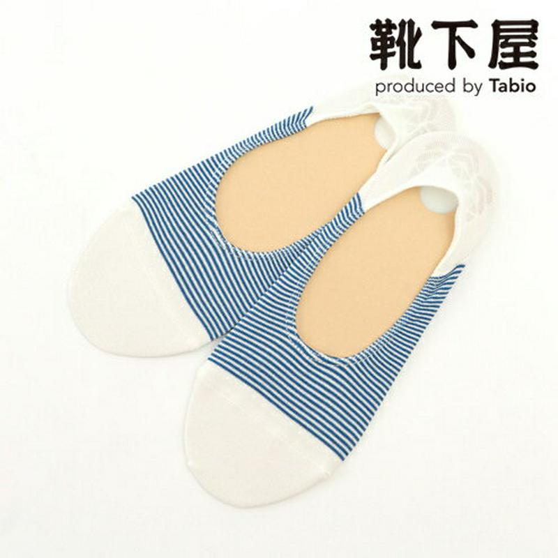 【あす楽】【Tabio MEN】メンズデオセル縫製ボーダーカバーソックス / 靴下屋 靴下 タビオ Tabio くつ下 メンズ カジュアル フットカバー 日本製